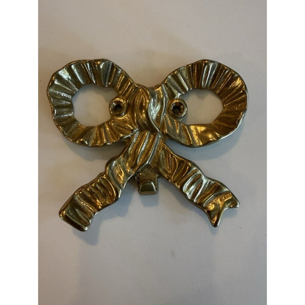 Vintage Solid Brass Bow Wall Hanger Bombay